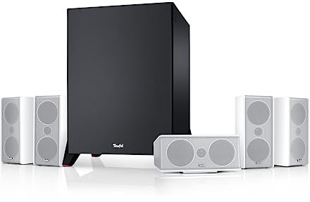 Teufel CONSONO 35 Mk3 Power Edition 5.1 Set - Heimkino Lautsprecher mit Mächtiger Subwoofer, Hi-Fi-Satelliten, Surround Soundanlage - weiß