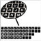 SkinoEu® 1 x Englische US Tastaturaufkleber Tastatur Aufkleber Keyboard Stickers für PC Laptop Notebook Computer Schwarz B 244