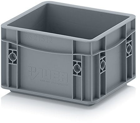 Auer Packaging Eurobehälter-Eurobox 20 x 15 x 12 grau inkl. gratis Zollstock