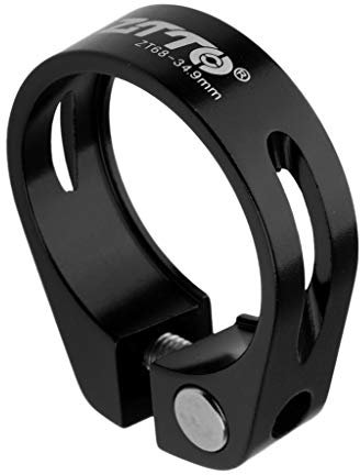 SM SunniMix Ultraleichte Sattelstützenklemme Sattelstützensperre Befestigte Klemmen Fahrradteile, Schwarz 34,9 mm