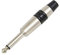 REAN NYS224C-0 Klinkenstecker 6,3mm 2-pol Mono Stecker kodiert vernickelte Kontaktflächen - (2pol - Ø - 6mm, Silber/Schwarz)