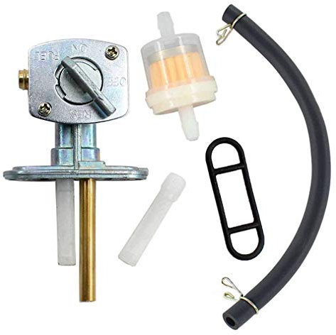 AISEN Robinet de carburant - Interrupteur avec tuyau d'essence - Filtre à essence - Pour réservoir à essence DT125 DT125R DR200 DR250 RD350 XT600