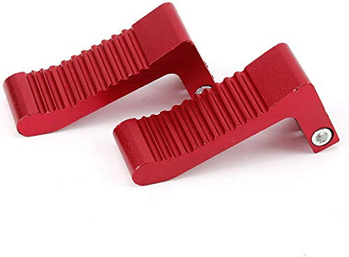 2 Fußrasten groß ALU Poket Bike Go Kart Dirt bike Mach1 pedal fussrasten verschiedene Farben (rot)