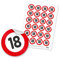 itenga 24x Sticker 18 Verkehrsschild (Motiv 103)