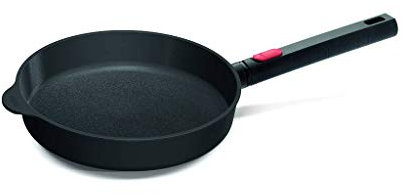 Norbert Woll Diamond Logic XR Induktion Gusspfanne Rund Aluminium Schwarz, Maße: 28cm x 28cm, 1528LCIB