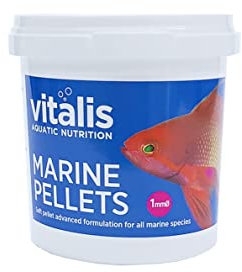 VITALIS Marine Pellets Fischfutter Aquarium (70g) Fischfutter Aquarium Pellets für Marine Fischarten - hochverdaulich und ausgewogen - Vitamine und Mineralien