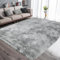 Calore Teppiche Flausching Wohnzimmer Teppiche Shaggy Teppiche Schlafzimmer Teppich Waschbarer Weiche Teppiche Bequeme ​für Wohnkultur (Grau Weiß, 120 x 160 cm)
