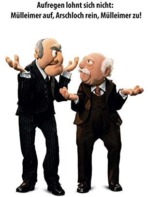 Metall Schild 20x30cm Waldorf Statler Muppets lohnt sich nicht Sprüche Blechschild