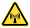 Rayonnements Non Ionisants Avertissement 15 unité de 4 cm Panneau Autocollant Triangle Jaune Risque Danger (4 cm, rayonnements non ionisants)