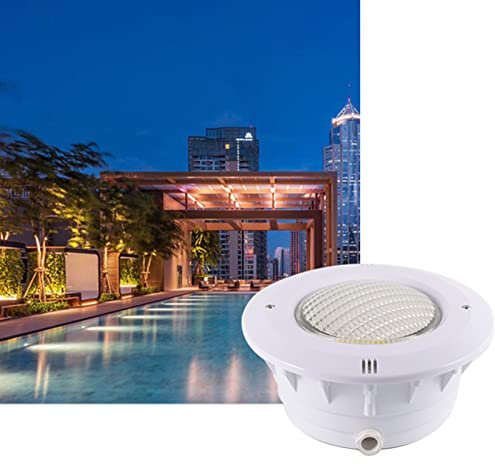 LSSHQ Focos para Piscinas PAR56 Caja de Empotrar, Toma de Foco de Piscina, Marco de Montaje, Nicho, Caja Impermeable de Piscina con Cable de 3 M (Color : Blanco Frio, Energía : 12W)