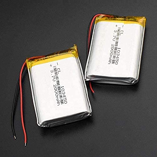 Lithium Ion Battery High Capacity 103450 Lithium Polymer Battery 3.7V 2000Mah Lithium Polymer Battery For Mp5 Solar Lamp Speake,4 PCS