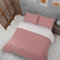 Vency Copripiumino Matrimoniale 240x220 3-Pezzi Rosso - OEKO-TEX 80% Cotone & 20% Poliestere, 1x Copripiumino con Cerniera + 2x federa con chiusura a busta 50x80 cm, Modello Puzzle