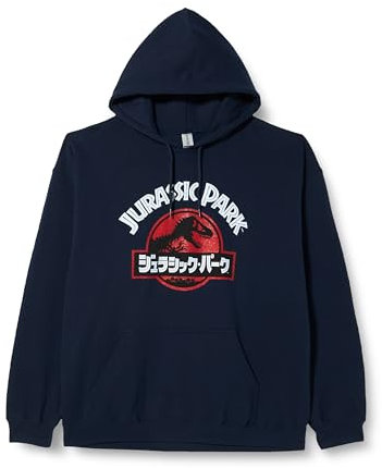 Jurassic Park « Logo Jap » MEJUPAMSW027 Sweat Unisexe, Navy, Taille M