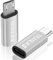 TRANLIKS Adapter Micro USB to Lightning, Compatible for Lightning Female to Micro USB Male Adapter Convert Connector Support Charge and Data Sync Compatible with Micro USB Devices(2 Pack Silver)