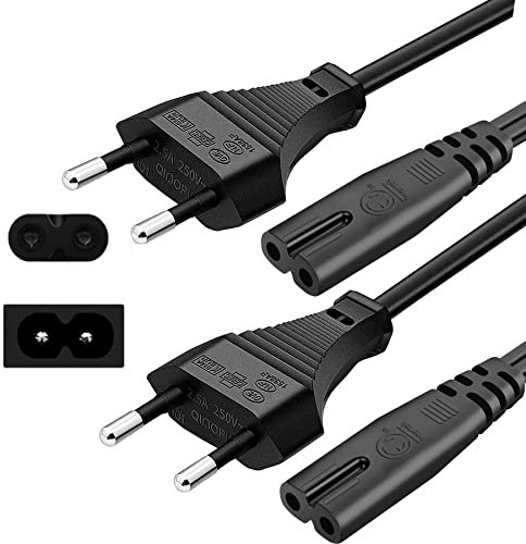 Lot de 2 câbles d'alimentation CA 10 A pour Sony PS3 Slim / PS4 Slim / PS5, Xbox Series S, Xbox Series X, Xbox One S/X (cordon d'alimentation CA 10 A)