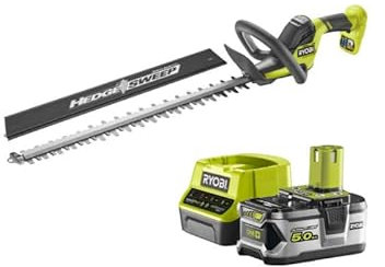 Ryobi Pack Taille-Haies Linea 18V OnePlus INEA 55cm RY18HT55A-0-1 Batterie 5.0Ah - 1 Chargeur Rapide RC18120-150
