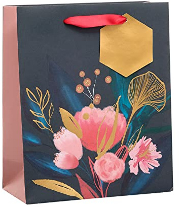 UK Greetings Medium Gift Bag For Her/Female - Floral Design