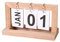 LICHENGTAI Holz Ewiger Kalender Flip Retro Tischkalender Schreibtischkalender Umblätter Kalender Home Office Desktop-Dekoration