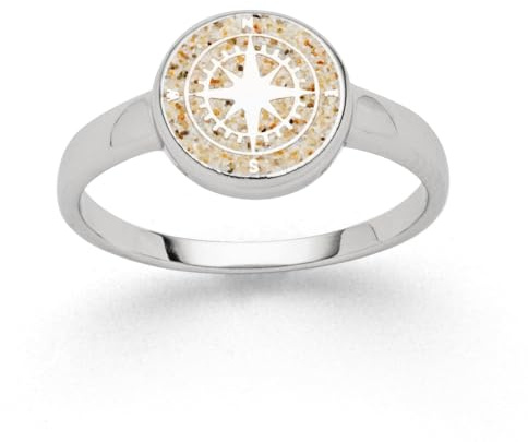 DUR Schmuck: Ring Kompass mit Strandsand R5157 RingSize 50 (15.9)