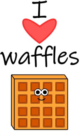 I Love Waffles, I Heart Waffles, Funny Novelty Joke Notepad, Shopping List, Notebook, Waffle lovers, Doodle Pad, Lined Notepad, Journal, Diary, Office Gifts, waffle maker, waffle gifts, breakfast food