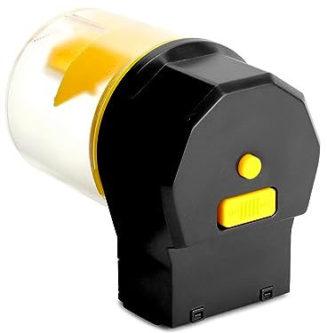 QWORK® Automatischer Futterautomat Aquarium, Urlaubs-Fischfutterspender mit Timer, 12/24 Stunden regelmäßige Fütterung, 210 ml großes Fassungsvermögen