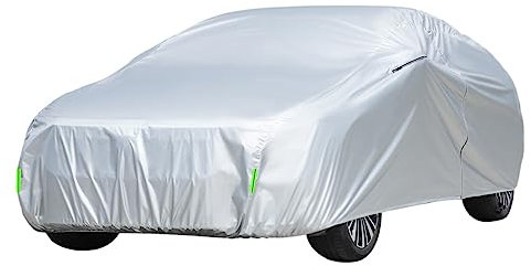 Autoabdeckung Kleinwagen für Brabus SLK Autoabdeckung Vollgarage Gummizug Wasserdicht und staubdicht(Color:Silver)