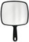 JTKREW 1 Miroir à Main Noir, Miroir de Coiffeur Professionnel Noir, Miroir à Suspendre, carré pour Ordinateur de Poche, Usage Domestique et Voyage