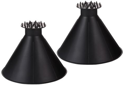 Taicols 2 Stück Auto Eiskratzer Rund, 360 Grad Autoscheiben Eisschaber, 2-in-1 Tragbarer Eiskratzer, Kegel Eiskratzer, Magischer Auto-Eiskratzer, Geeignet Auto Windschutzscheibe, Autofenster (Schwarz)