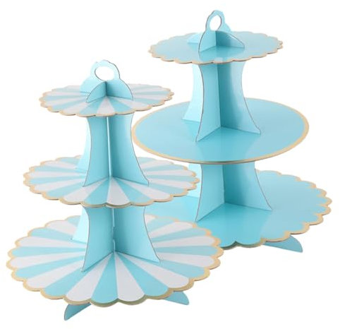 IMIKEYA 2st Kuchenständer Mit Drei Ebenen Tasse Tortenständer Raumdekor Dessert-displayhalter Buzz Lightyear Partyzubehör 1. Geburtstag Dessertstände Klein Papier Nachtisch Hochzeit