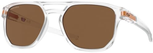 Oakley Man's 0OO9436 Latch Beta Squared Sonnenbrille Matt Clear/Prizm Bronze, FQ Mattschwarz, 37