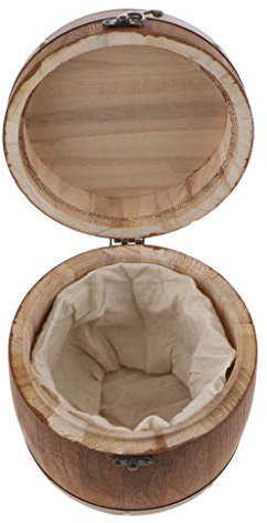 Duiaynke Recipiente vintage de madera grande sellado con hojas de té, recipiente de almacenamiento de alimentos (S)