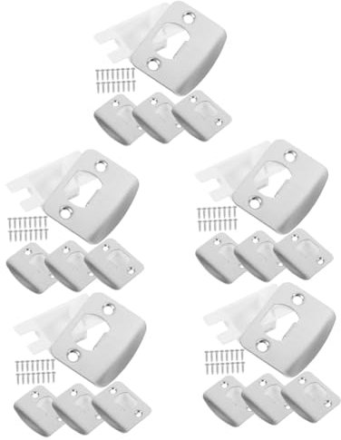 DIYEAH 20sets Door Striker Plates Deadbolt Reinforcement Plate Metal Guide for Wooden Doors