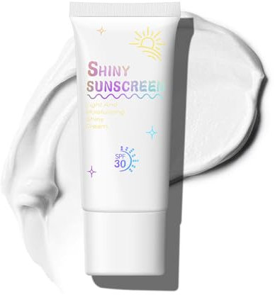 KYDA Glow Sunscreen, SPF 30, schimmernde Makeup-Grundierung & Sonnenschutz, taufrisches glänzendes Finish, leichte, erfrischende, glänzende Sonnenschutz-Grundierung mit feuchtigkeitsspendender Formel