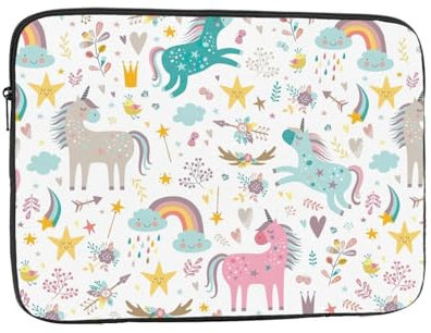 Laptoptasche mit Einhörner-Motiv, schützend, Innentasche, Aktentaschen für Laptops, tragbare Tasche, Arbeit