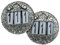 Competition Glitter Zahlenhalter 3-stellig für Zaumzeug und Schabracken mit Pferd kleines Gebiss (Silber)