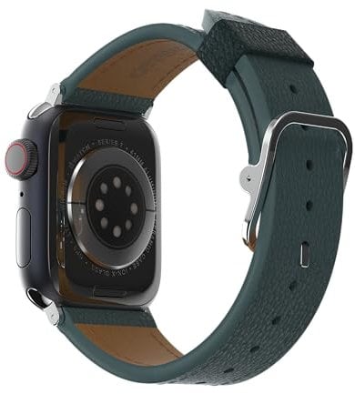 Correa de Reloj OtterBox Symmetry Cactus Leather para Apple Watch 42mm/41mm/40mm, Correa de Tacto Suave y Resistente al Desgaste para Apple Watch, Azul/Verde