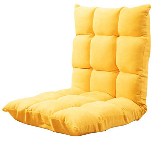 Bodensofa mit verstellbarer Rückenlehne, faltbarer Loungesessel für Wohnzimmer, 6-fach verstellbarer Sofabezug, abnehmbar und waschbar, perfekt für das Home-Office, Videospiele, Medien, bequ