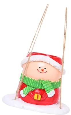 Baoblaze Pot de Fleurs Suspendu en Forme de Bonhomme de Neige, décoration de Jardin, Pot de Fleurs Rustique pour Salle à Manger, décoration de Cuisine,