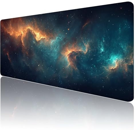 Tapis de Souris Ciel étoilé Tapis de Souris Gamer XXL 1200x600x3mm ImperméAble Et AntidéRapant Mousepad Bords Cousus Une éTendu SousMains Tapis Souris Nuage pour Gamer, Pc et DéCoration de Bureau L11