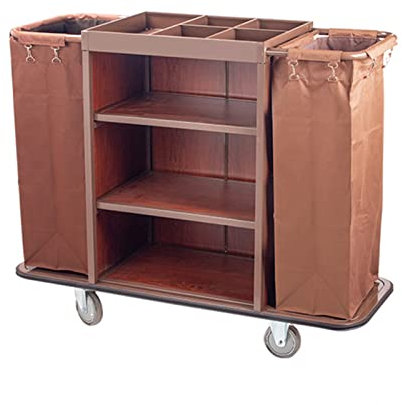 Commercial Grade Rolling Laundry Cart with Heavy Duty Storage Basket Space Saving Housekeeping Trolley for Hotel Linens Industrial Strength Laundry Bin on Wheels