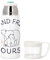 Bouteille thermo en Inox avec Tasse Intégrée - Grand Frère Ours Famille Mignon Animal - 350ml - Bouteille Isotherme