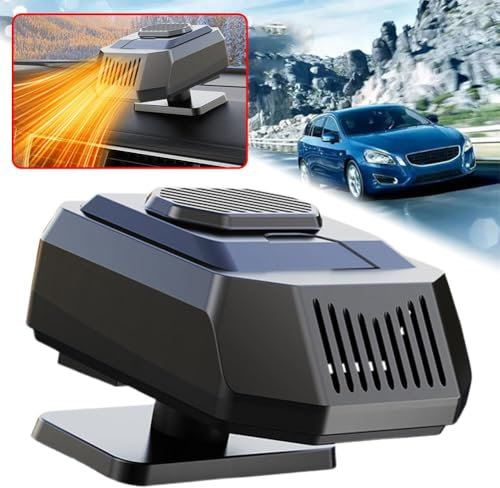 Riscaldatore portatile per auto, 2 in 1, riscaldatore rapido per parabrezza auto, riscaldatore con batteria, riscaldatore ausiliario mobile per auto, 12 V 24 V con timer, riscaldamento rapido e