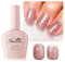 Imtiti Smalto per unghie in gel glitterato, 1 pezzo di smalto in gel oro rosa, smalto scintillante a LED UV, lunga durata, manicure da salone fai da te a casa per le donne (10ML-959)