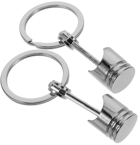 Generisch 2 Stücke Auto Teile Schlüsselanhänger Set Metall Motor Kolben Anhänger Schlüsselbund Automotive Auto Teil Schlüssel Für Frauen Liefert