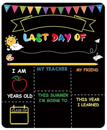 Kreidetafel für den ersten Tag | 9,9 x 12,9 cm Vorschultafel | Kindergarten Desktop Dekoration für Kinder, Lernbedarf