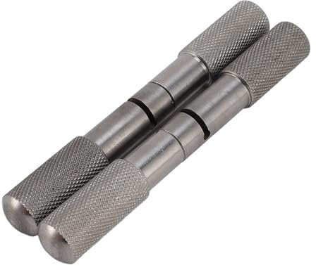 2pcs Knurled Stainless Steel Handle Secure Grip Cable Saw Handle for Cutting Wood, Bone, Antlers with a Wire Saw Handle, Ideal for Field and On-The-Go