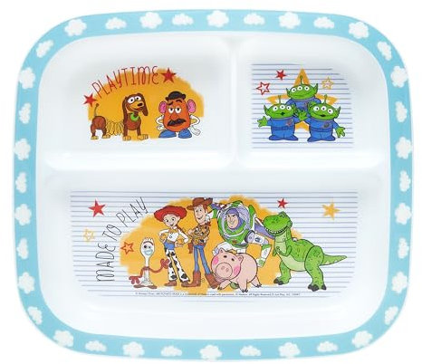 Toy Story 3-Section Children's Divided Plate - BPA-Free, Durable & Colorful Dining for Toddlers and Children, Perfect for Balanced Meals