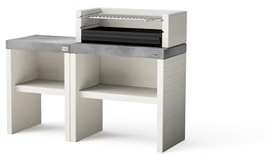 MAESTRO FERRETERO TUOZI - Pack 5 Plan – Cocina DE Exterior Plan 1 Plus – Barbacoa Modular con Parrilla Niquelada de 70 x 33 cm (137 x 47 x 102 cm)