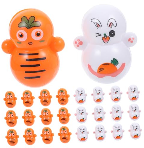 ERINGOGO 48 Stück Becher Mini-wackelkarotte Falsche Karotten Kleine Karotten-wackelspielzeuge Karottendekor Kaninchen-Tumbler- Kleiner Wackelhase Plastik