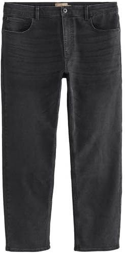 NEXT Herren Essential Straight Fit Jeans mit Stretch Washed Black Numeric_34